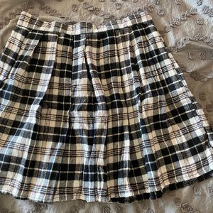 Plaid Pleated Skirt